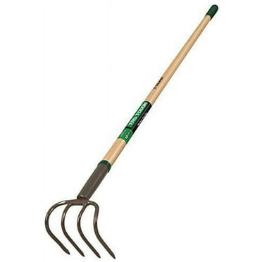 Truper 30024 Tru Tough 4-Tine Forged Cultivator, 5-Inch Head, 54-Inch Wood Ha...