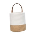 thumbnail image 4 of QSTDGVPW Hanging Braided Basket Vegetable Fruit Basket Elegant Decor Basket Wall Hanging White Linen Color, 4 of 9