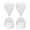 White-30min, variant on Set of 2 Glass Hourglasses with White Sand, 8" Timer for Home Office, Modern Desk Décor & Mindfulness Display, Elegant Glass Design