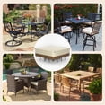 thumbnail image 2 of TOPTENG 420D Square Patio Table and Chairs Set Cover Waterproof Outdoor Furniture Square Covers Anti-Fading Beige&Brown, 2 of 9