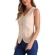 thumbnail image 4 of Chaleco de punto sin mangas de cuello en V de INSPIRE CHIC para mujeres, 4 of 6