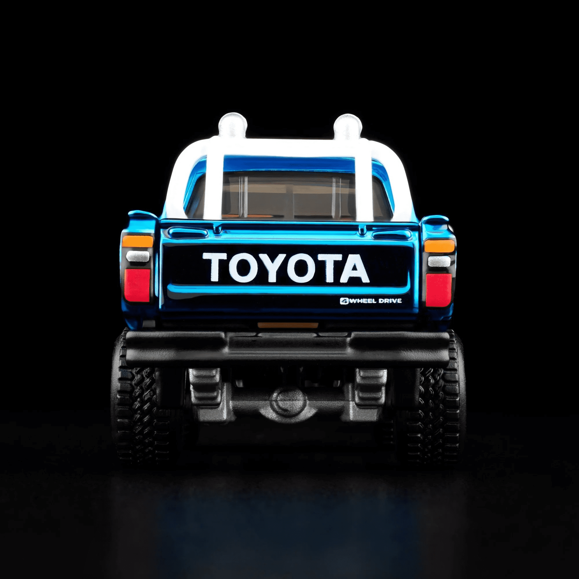 Hot Wheels RLC ’81 Toyota SR5 4WD Pickup Truck – 1:64 Premium Die-Cast, Spectraflame Ice Blue, Opening Hood & Tailgate, Real Riders Off-Road Wheels, Collector Exclusive