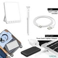 thumbnail image 2 of iFrenchie Portable Light Therapy Lamp - 2800 to 12500 Lux, 5 Brightness & 3 Color Mode, 6 Timer Mode, 2 of 6