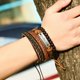 thumbnail image 4 of Mezcla 4 pulseras envolventes para hombres y mujeres, cuerdas de cáñamo, cuentas de madera, pulseras tribales étnicas, pulseras de cuero - Estilo2-Estilo2- oso de fresa Electrónica, 4 of 4