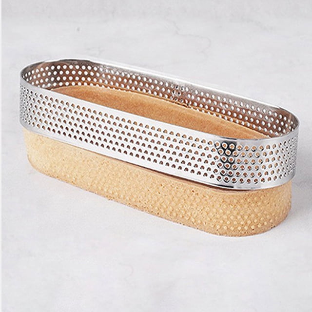 WIFKLSIIPG Perforated Baking Ring Oval Tart for Non Stick 1pc