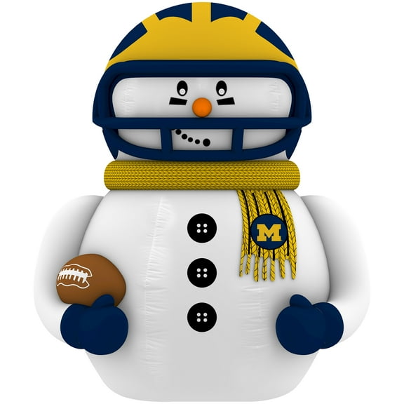 Michigan Wolverines 7' Inflatable Snowman Player
