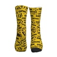 thumbnail image 2 of Unisex Caution Tape Novelty Ankle Socks Colorful ComfortSoft Lightweight Sports Athletic Socks, 2 of 7