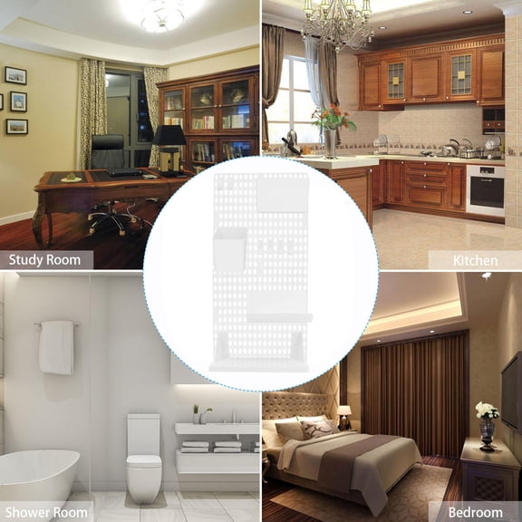 UPKOCH Wall Pegboard Organizer Pegboard Organizer Plastic Pegboard Kit