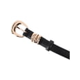 thumbnail image 3 of CTM Skinny Leather Dress Belt with Keeper Detail (Women), 3 of 4