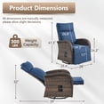 thumbnail image 4 of Opohoro 59" Outdoor Swivel Chaise Lounge Set of 2 with Adjustable Backrest, Water-Resistant Outdoor Chaise Lounges for Poolside or Backyard, 4 of 11