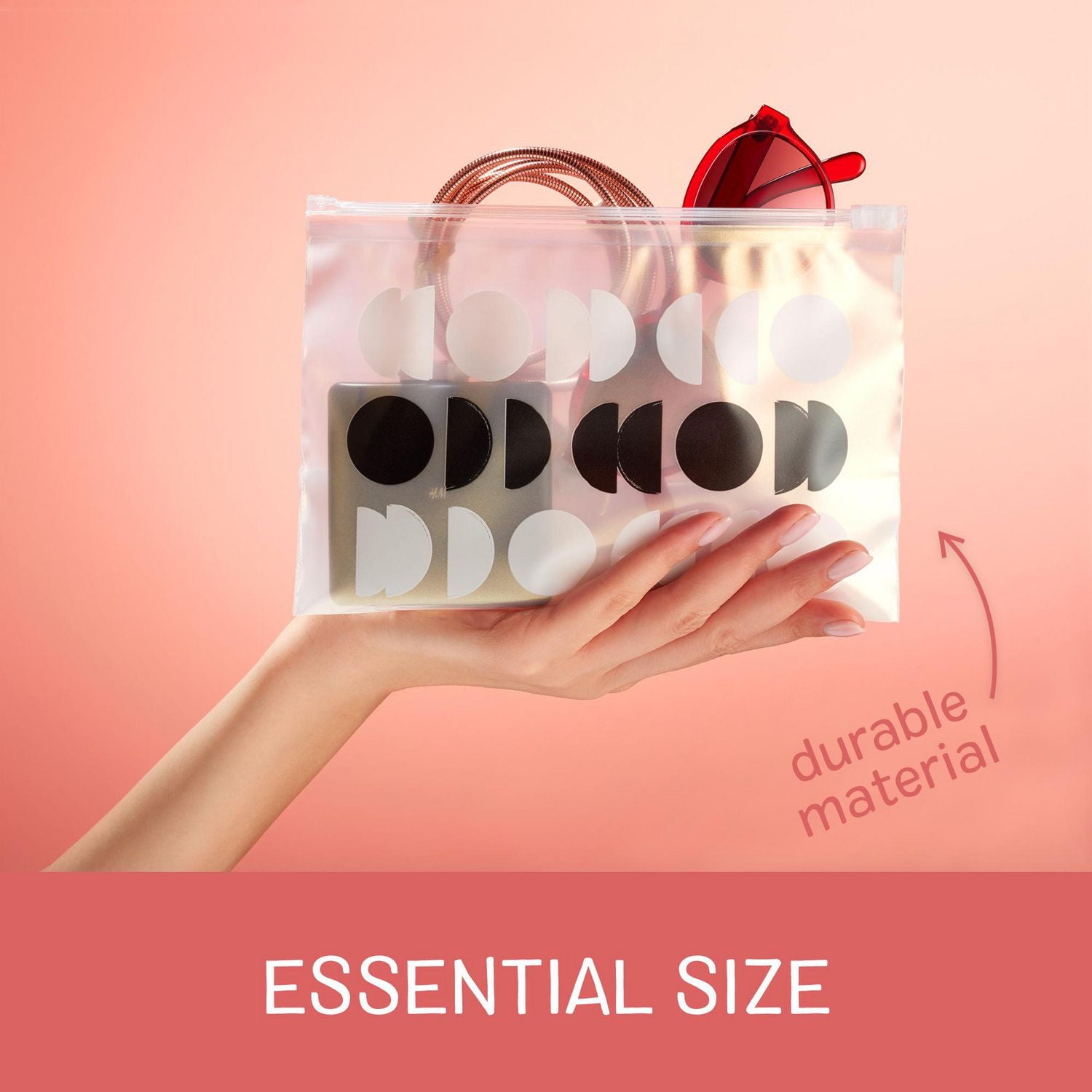 Ziploc Sacs réutilisables pour voyages, maquillage et accessoires, Idéals pour l'organisation à l'école ou à la maison, Collection chic, Grand format, Emballage de 5 Collection chic