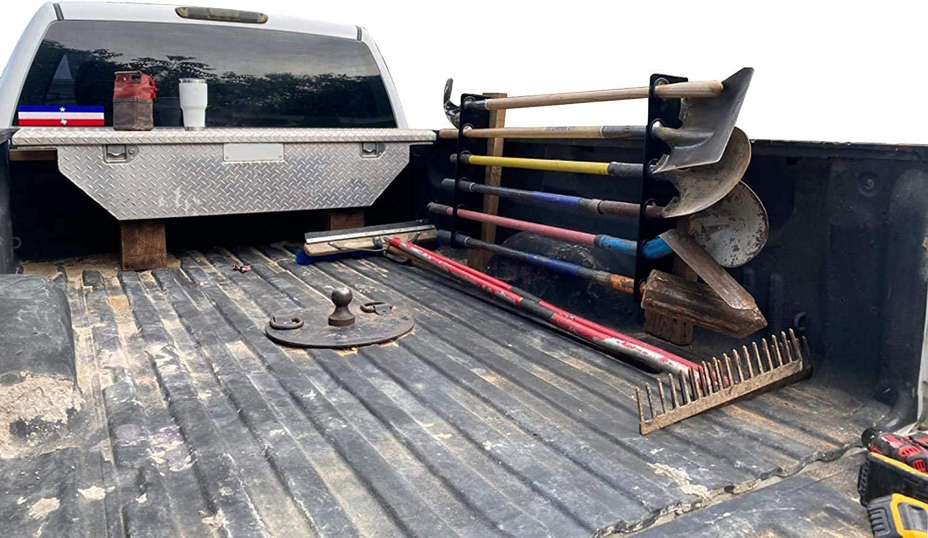 ELITEWILL 6 Tool Landscape Truck Trailer Rack Tool Storage Rack Shovel Rack
