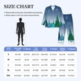 thumbnail image 4 of Salouo Christmas Trees Print Button-Front Long Sleeve Pajama Set for Men, Soft 2Pjs Men's Long Sleeve Sleepwear-Medium, 4 of 7