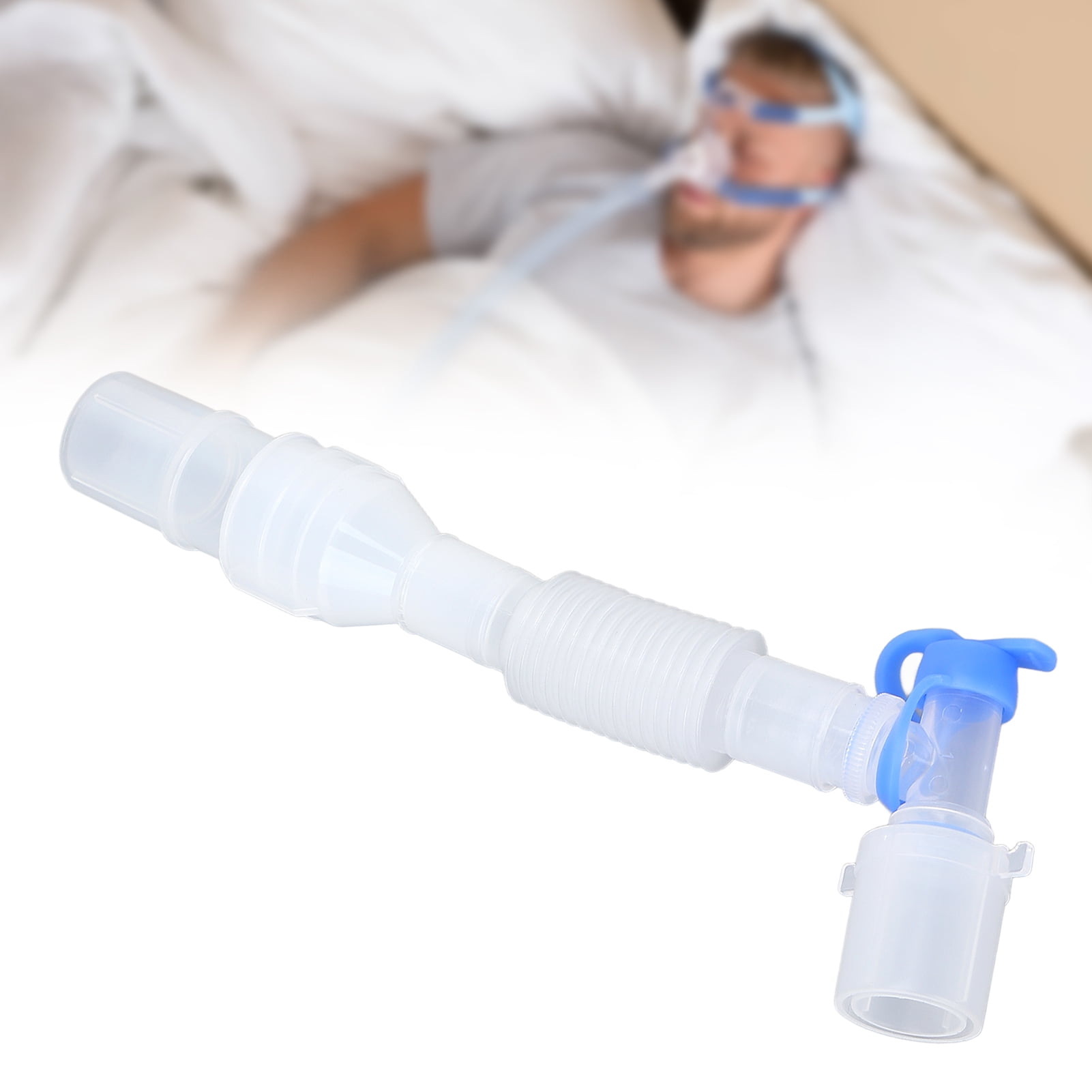 Demonsen Anesthesia Breathing Circuit Tube, Disposable Anesthesia Breathing Circuit Thread Extension Tube L Shape Multifunctional Suction Tube,Anesthesia Retractable Suction Tube