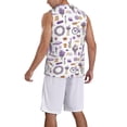 thumbnail image 2 of Sikiie Lavender Flowers Basketball Jersey Reversible Men's Mesh Athletic Sports Shirts Training Practice S-4XLX-Large, 2 of 6
