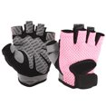 thumbnail image 1 of Guantes de levantamiento de pesas unisex de medio dedo, antideslizantes, con soporte para muñecas para entrenamiento con mancuernas, talla L, 1 of 8