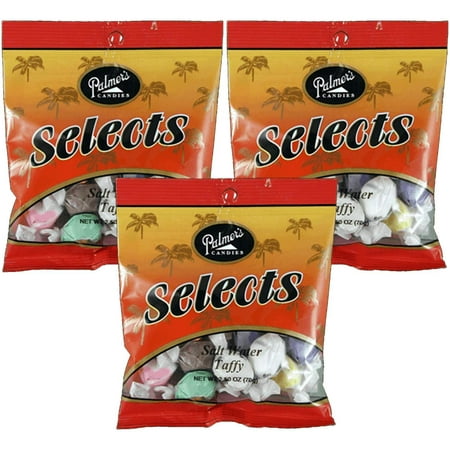 Palmers Candy Salt Water Taffies Assorted Flavors - (3-Pack) - Assorted Flavors Salt-Water Taffy 3