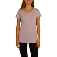 thumbnail image 2 of Reebok Womens Linear Marled Basic T-Shirt, Purple, Medium, 2 of 5