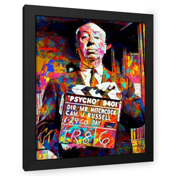 Stephen Chambers 20x24 Black Modern Wood Framed Wall Art Titled - Hitchcock Psycho