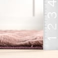 thumbnail image 2 of nuLOOM Jeni SuperiorWash Solid Faux Rabbit Machine Washable Area Rug, 3' 9" x 6', Jeni Burgundy, 2 of 10