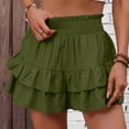 thumbnail image 2 of Flowy Shorts for Women Summer Elastic High Waist Ruffle Tiered Clothes Casual Boho Comfy Skirt Shorts, 2 of 5
