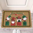 thumbnail image 4 of Vintage Cute Gnome Pattern Kitchen Mat Christmas Door Mat Indoor Thanksgiving Floor Mat Kitchen Mat Non Slip Scratch Absorbent Snow Kitchen Mat Door Mat 30" X 17" Crystal Velvet, 4 of 6
