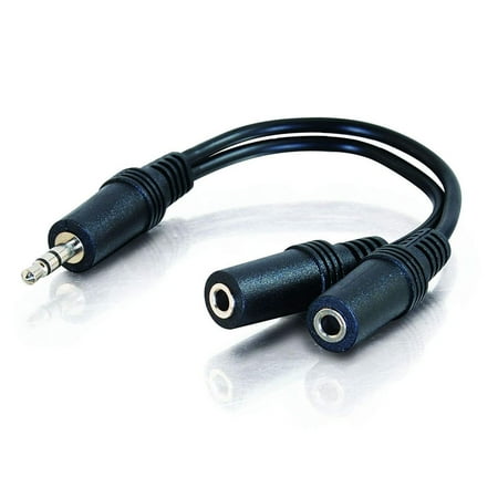 UPC: 0757120404262 | C2G 6in Value Series™ One 3.5mm Stereo Male To Two 3.5mm Stereo Female Y-Cable