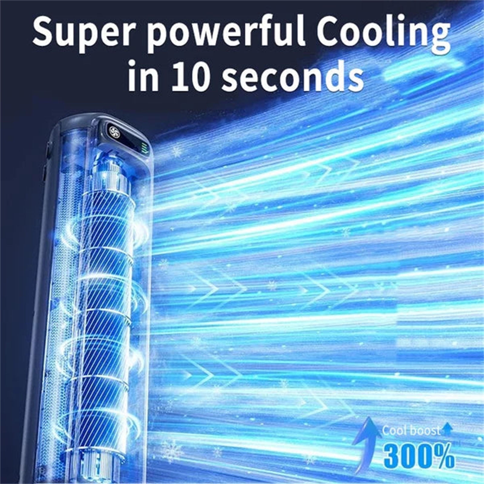 Wireless Charging Conditioner Portable Air Conditioners, Rechargeable Mini Air Conditioner Personal Air Cooler with 3 Speeds, Small Desk Air Conditioner for Bedroom, Office, Outdoor