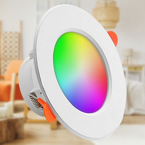 Tuya Mesh Smart LED Downlight 10W Lámpara de cambio de color compatible con Bluetooth 85-265V LED Downlight E27 RGB Cambiar luz cálida y fría FLhrweasw Nuevo