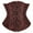 Brown, variant on Womens Underbust Corset Plus Size Gothic Corset Cincher Medieval Corsets for Women Jacquard Vintage Waist Corset Top Black Size M