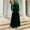 Green, variant on HUITKMM Fall Dresses Womens Spring Autumn and Winter Elegant Temperament Style Long Dress Gold Velvet Solid Color High End Dress Long Sleeved Round Neck Dress
