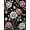Black, Pattern 1, variant on ODIKA 4'x6' Machine Washable Non-Slip Area Rug, Vintage Black High Traffic Rug, Black, 1124872