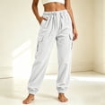 thumbnail image 4 of Purcolt Womens Corduroy Jogger Pants Casual Drawstring Elastic Waist Cargo Pants Comfort Loose Fit Athletic Pants with Ribbed Elastic Cuffs for Hiking Running Travel, 4 of 8