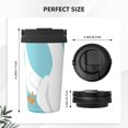 thumbnail image 3 of Daiia Three White Geese Printed Stainless Steel Tumbler with Lid and Straw, Double Wall Vacuum Insulated Coffee Tumbler Travel Coffee Mug with Leak Proof Lid, 3 of 8