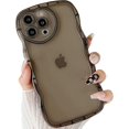 thumbnail image 2 of Para iPhone 13 Pro Max Case 6.7 ", lindo estuche transparente de amor, con marco de cámara de corazón de amor borde ondulado transparente protección completa suave TPU a prueba de golpes teléfono, 2 of 5