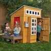 KidKraft Modern Outdoor Wooden Playhouse (Picnic Table, Mailbox and Outdoor Grill), for Kids