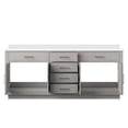 thumbnail image 5 of Abbey 80 in W x 22 in D White Oak Double Bath Vanity and White Quartz Top, 5 of 5