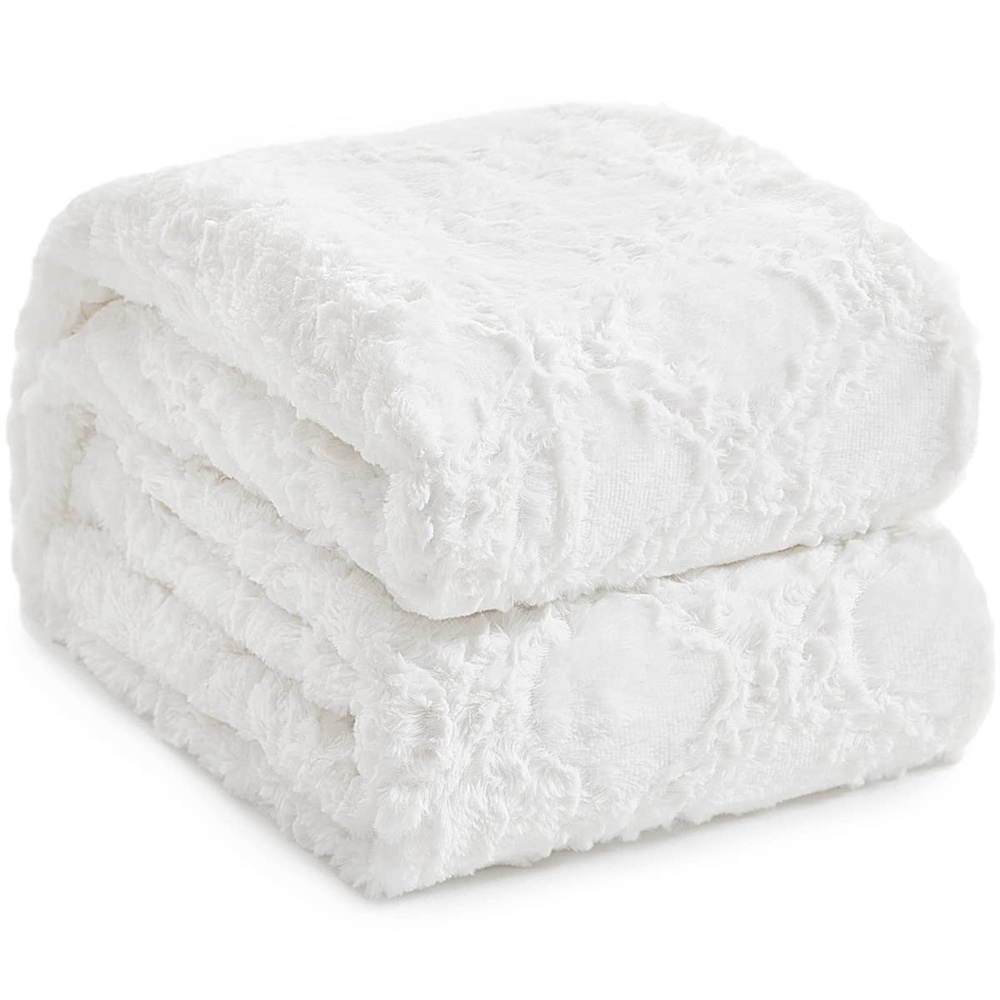 Faux Fur Blanket King Size Winter Super Soft Cozy Warm Fluffy Plush