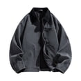 thumbnail image 2 of GrmtClth Jacket for Men Trendy Zip Up Long Sleeve Depot Jacket Rugged Loose Fit Workwear with Pockets Dark Purple XXL, 2 of 6