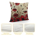 thumbnail image 4 of Beautiful Flower Poppy Pillow Case,Red Flower Cushion Cover Square Standard Home Decorative for Men/Women, 4 of 5