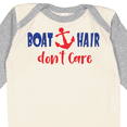 thumbnail image 4 of Inktastic Boat Hair Don't Care, Anchor, Sailing - Red Blue Boys or Girls Long Sleeve Baby Bodysuit, 4 of 5
