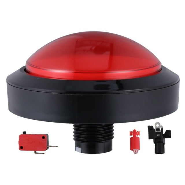 Funny Game Answer Buzzer Electronic Toy Digital Responder with Big Buttons and Lamp without Battery Red 1 Set