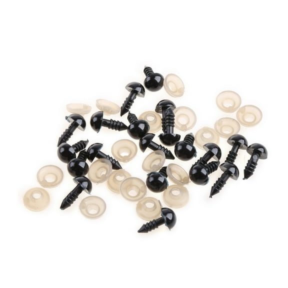 20pcs 6-20mm Black Plastic Safety Eyes For Bear/Dolls/Toy Animal/Felting