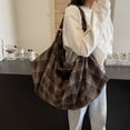 thumbnail image 5 of HUISZJ Canvas Underarm Bag, Adjustable Strap Women Shoulder Bag, Reusable Armpit Bag for Work Travel Outdoor (Coffee), 5 of 9