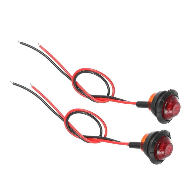 Luces de remolque LED para camiones de 24V, 0.73" a prueba de agua, color rojo, 2 piezas