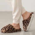 thumbnail image 2 of LAVRA Women's Fuzzy Slippers Animal Print Non-Slip Closed Toe Faux Fur Indoor House Shoes, 2 of 3