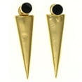 thumbnail image 1 of Gold-Tone & Black Metal -Dangle-Earrings Crystal Accents #LQE3548, 1 of 2