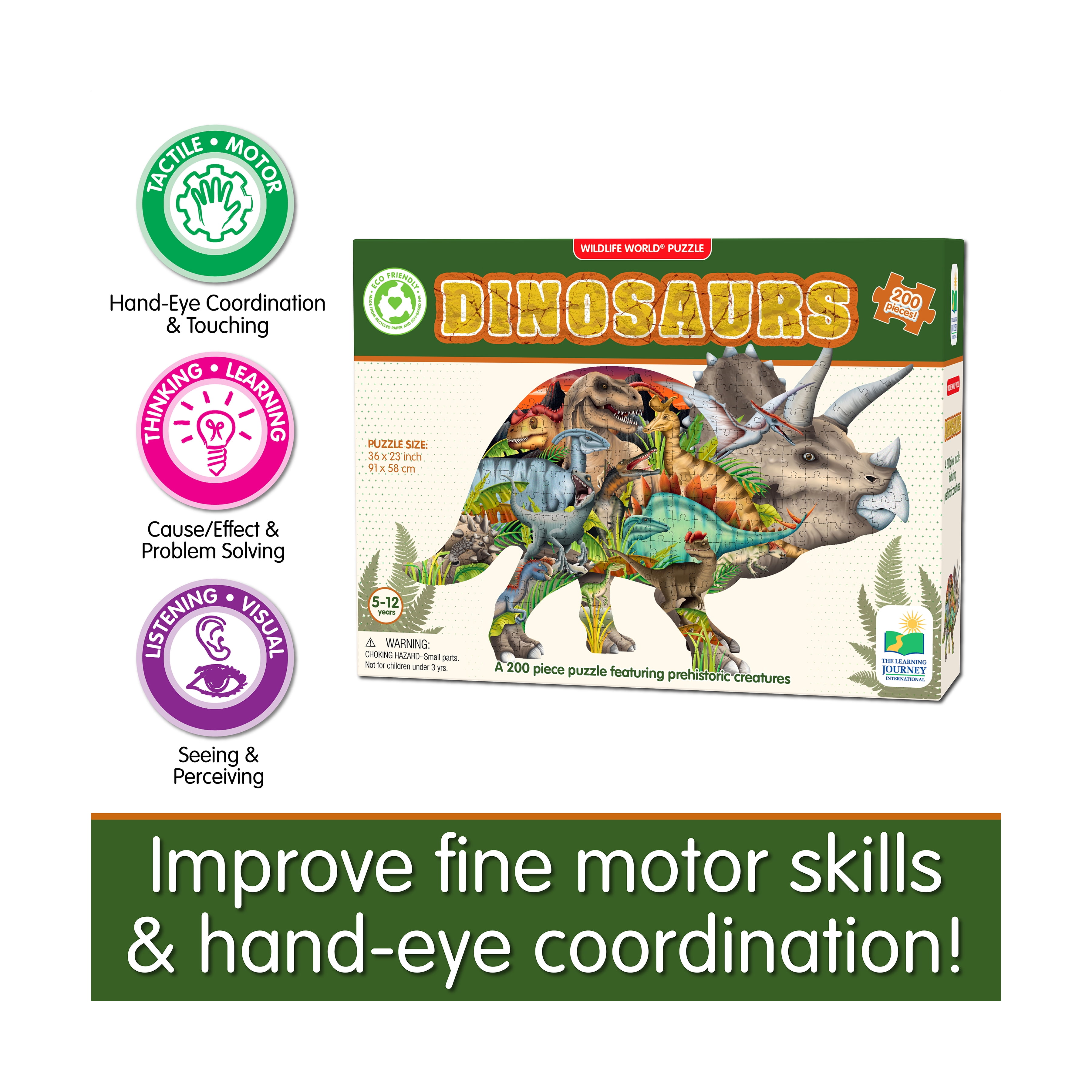 The Learning Journey Wildlife World Puzzle - Dinosaurs: 200 Pcs
