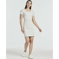 thumbnail image 6 of 3 Pack: Women's Mini Short Sleeve Ribbed Scoop Neck Casual T-Shirt Bodycon Dress, 6 of 6