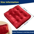 thumbnail image 6 of COOKCOK Floor Pillow Set of 2, Memory Foam Meditation Cushion, Floor Cushions for Adults Sitting, Large Square Seat Cushions for Yoga, Living Room, 20x20 Inch, Red, 6 of 6